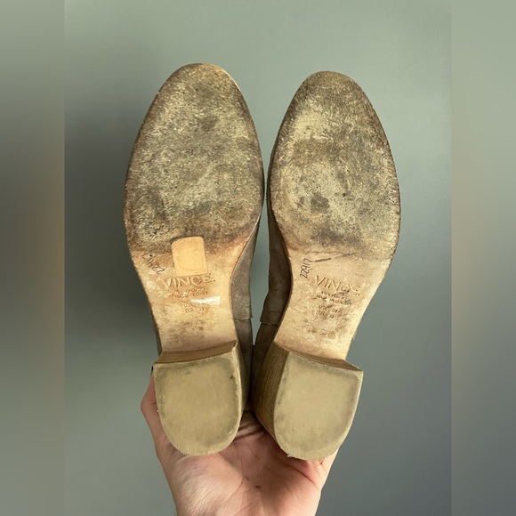 VINCE Hallie Grey Suede Ankle Boots Womens Size 8 - Picture 4 of 5